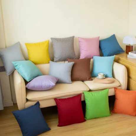 Velour Solid Cushion Cover