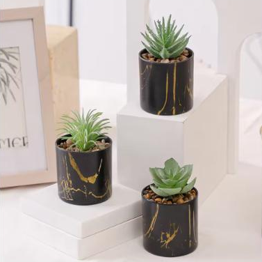 Evergreen Faux Succulent Planter